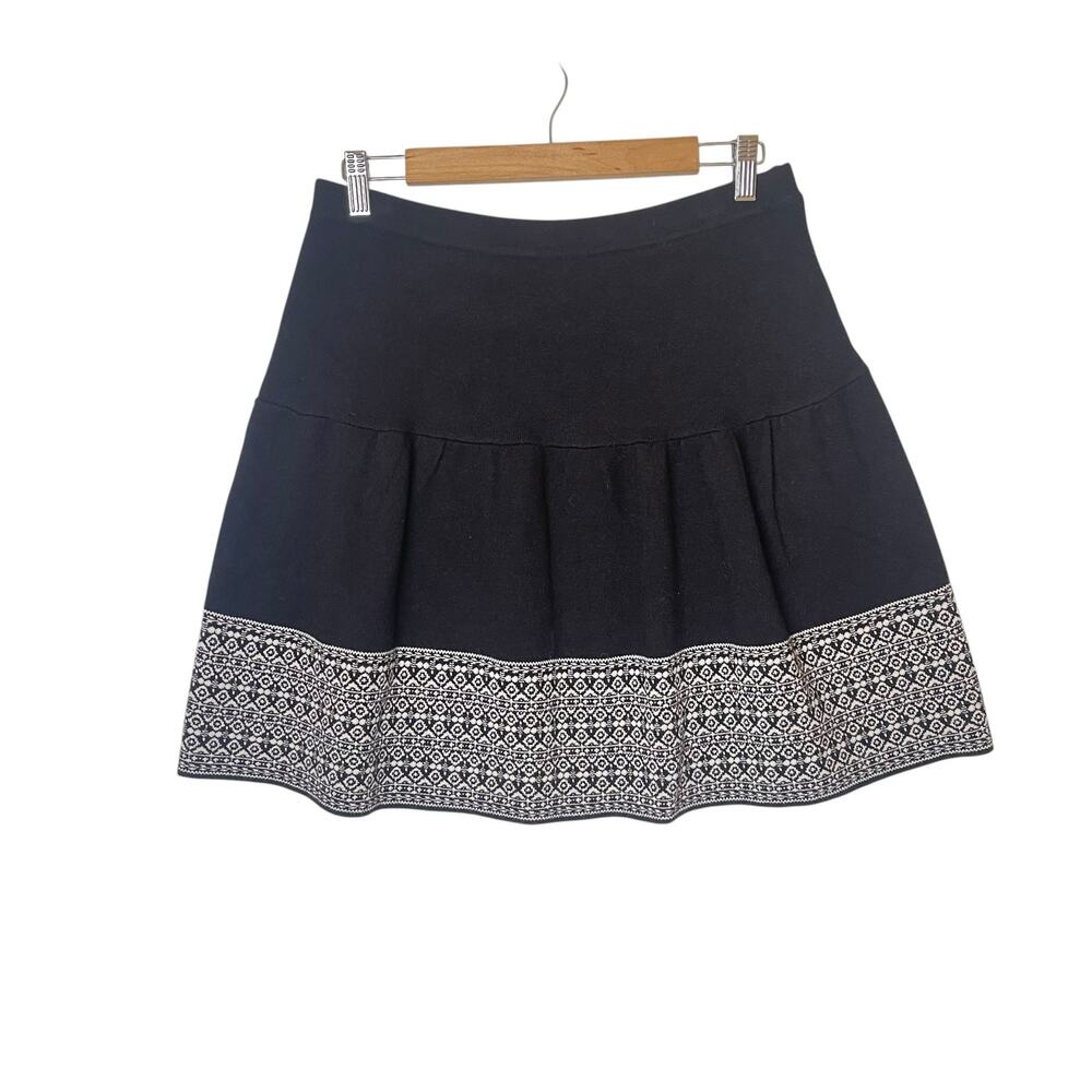 Cynthia Rowley Wool Blend Knit Sweater Drop Waist Mini Skirt Large Academia